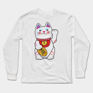 Classic Maneki Neko Lucky Cat Long Sleeve T-Shirt